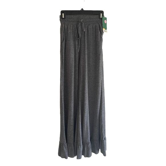 Halara‎ High Waisted Drawstring Pocket Ruffle Wide Leg Casual Pants Size X-Small - Picture 2 of 3